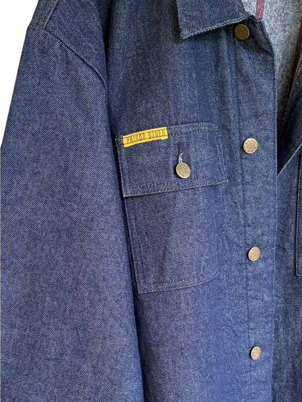 Prison Blues Lined Rigid Dark Blue Denim Yard Coat
